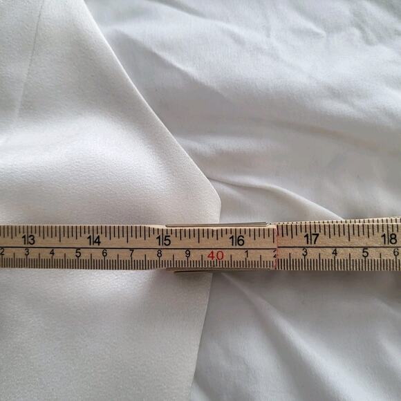 $1800 Alice + Olivia Milany Feather Mini White dress Sz 4 Small Bridal Wedding - Picture 14 of 16